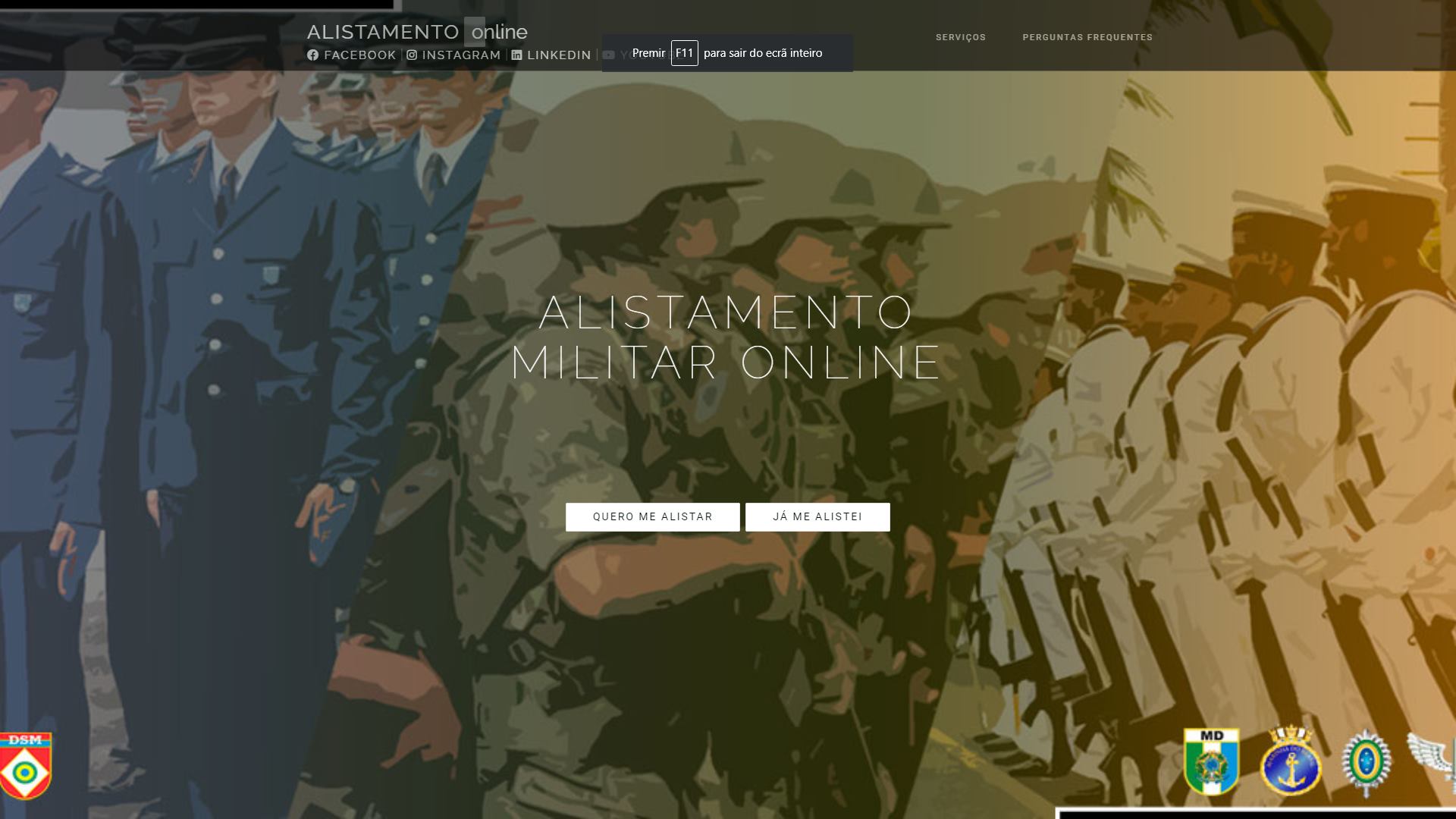 Notícia - Alistamento militar obrigatório segue apenas pela